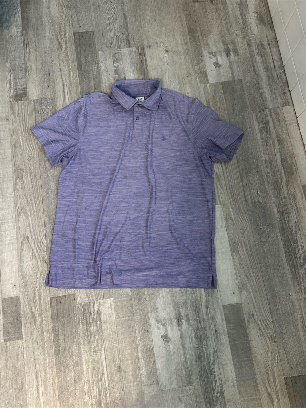 Izod Men's Heathered Purple Polo Shirt